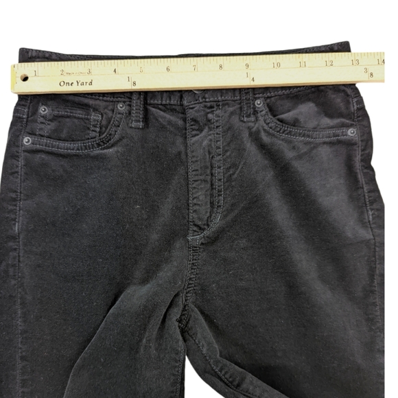 Joe's Jeans Black Velvet Jeans Charlie High Rise Skinny Ankle Pants Women 25 NWT - Picture 9 of 11